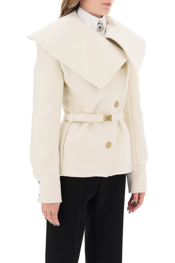 Balmain Belted Double-breasted Peacoat - Women