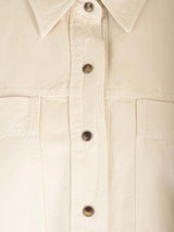 Brunello Cucinelli Cropped Shirt In Cotton And Linen - Women