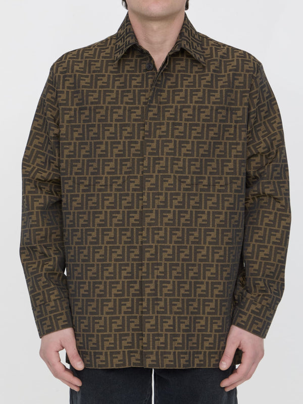 Fendi Ff Jacquard Fabric Shirt - Men