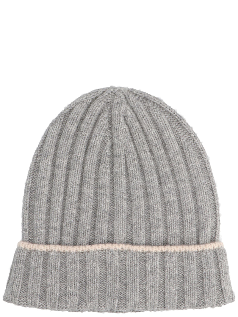 Brunello Cucinelli Contrasting Stripe Beanie - Men