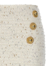 Balmain fringed Tweed Skirt - Women