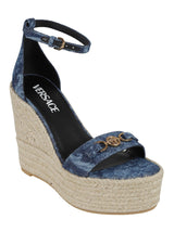 Versace Buckled Ankle Strap Wedge Sandals - Women