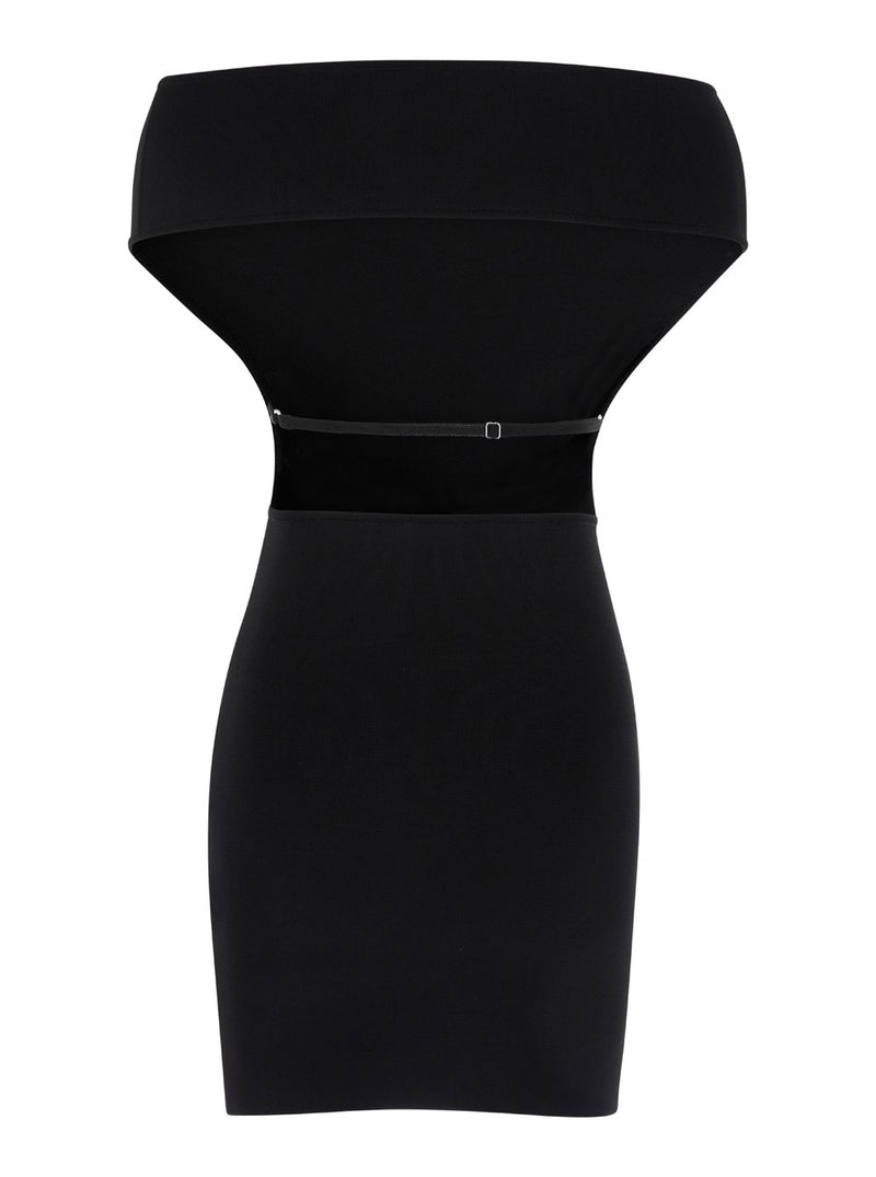 Jacquemus Black Mini Dress la Robe Cubista In Viscose Woman - Women