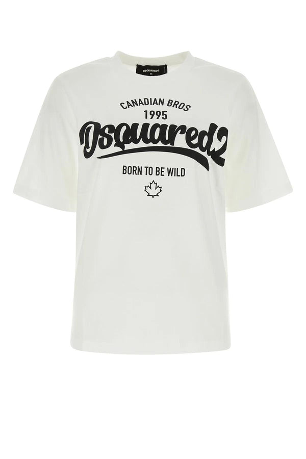 Dsquared2 White Cotton T-shirt - Women