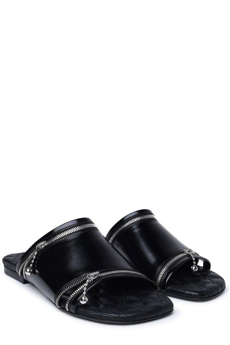 Burberry Decorative-zip Slip-on Sandals - Women