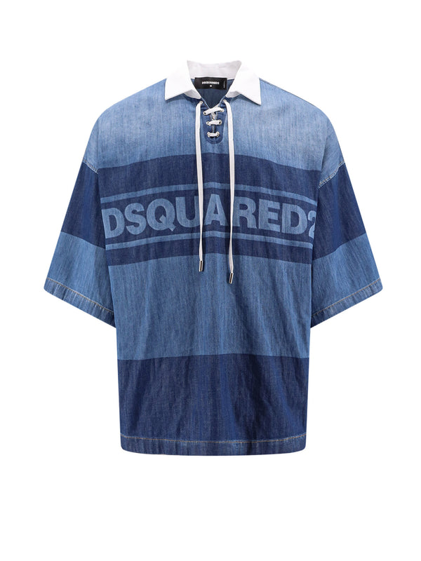 Dsquared2 Denim Rugby Polo Shirt - Men