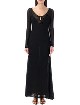 Tom Ford Openwork Lurex Scoop Neck Long Dress - Women