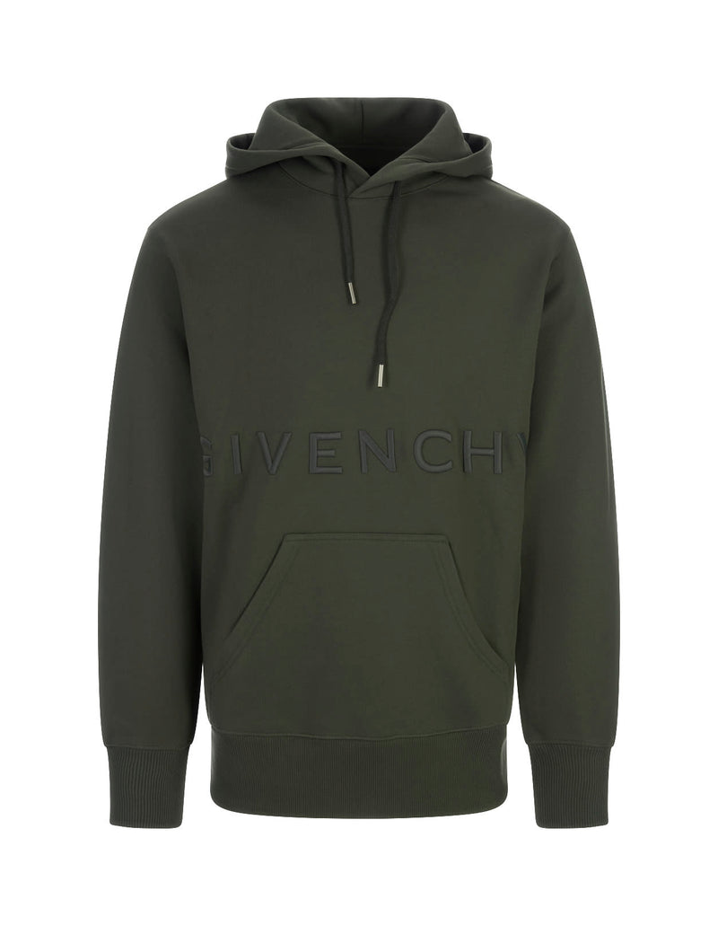 Givenchy 4g Hoodie In Grey Green - Men