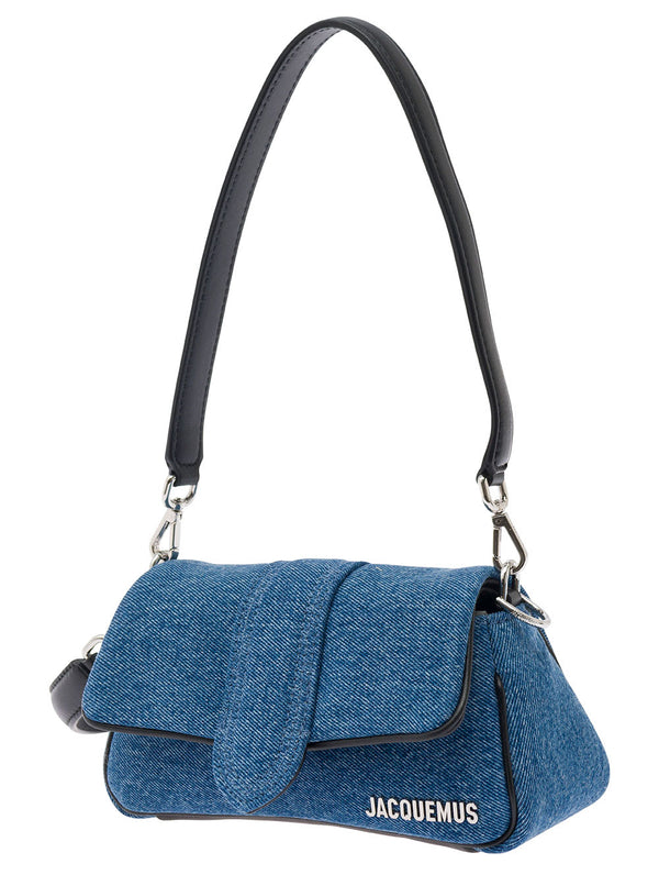 Jacquemus le Petit Bambimou Blue Shoulder Bag With Logo Detail In Denim Woman - Women