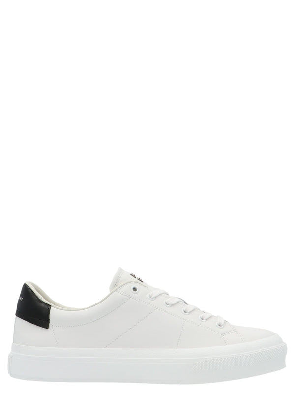 Givenchy White City Sport Sneakers With Black Spoiler - Men