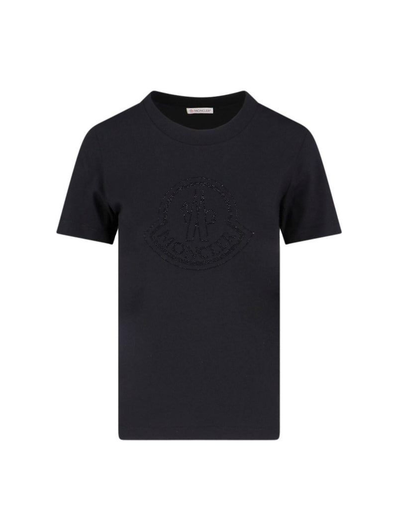 Moncler Crystal Logo T-shirt - Women - Piano Luigi