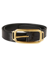 Tom Ford Croco Embossed Buckled Belt - Men