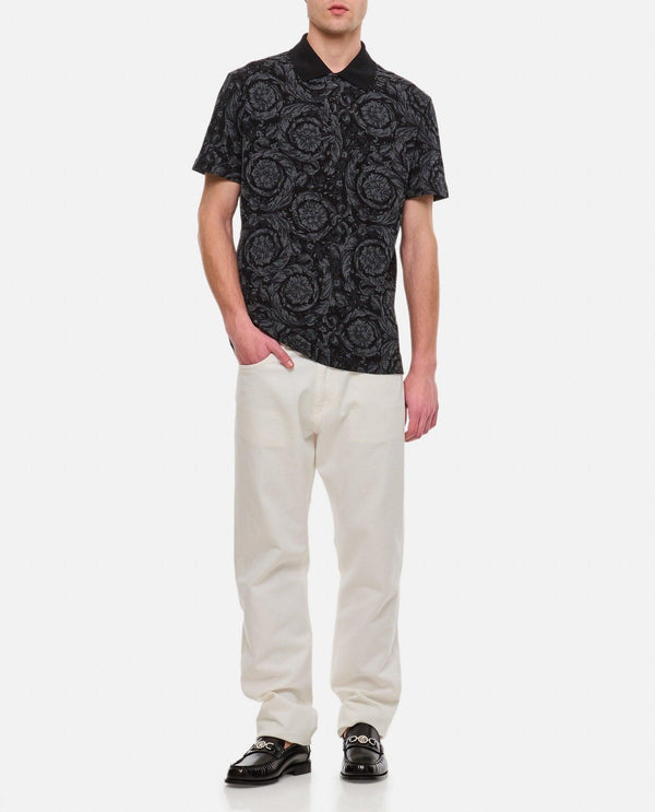 Versace Barocco Printed Polo - Men - Piano Luigi