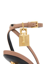Pink Leather Sandals With Padlock Detail Tom Ford Woman - Women