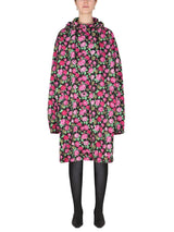 Balenciaga Floral Pattern Hooded Coat - Women - Piano Luigi