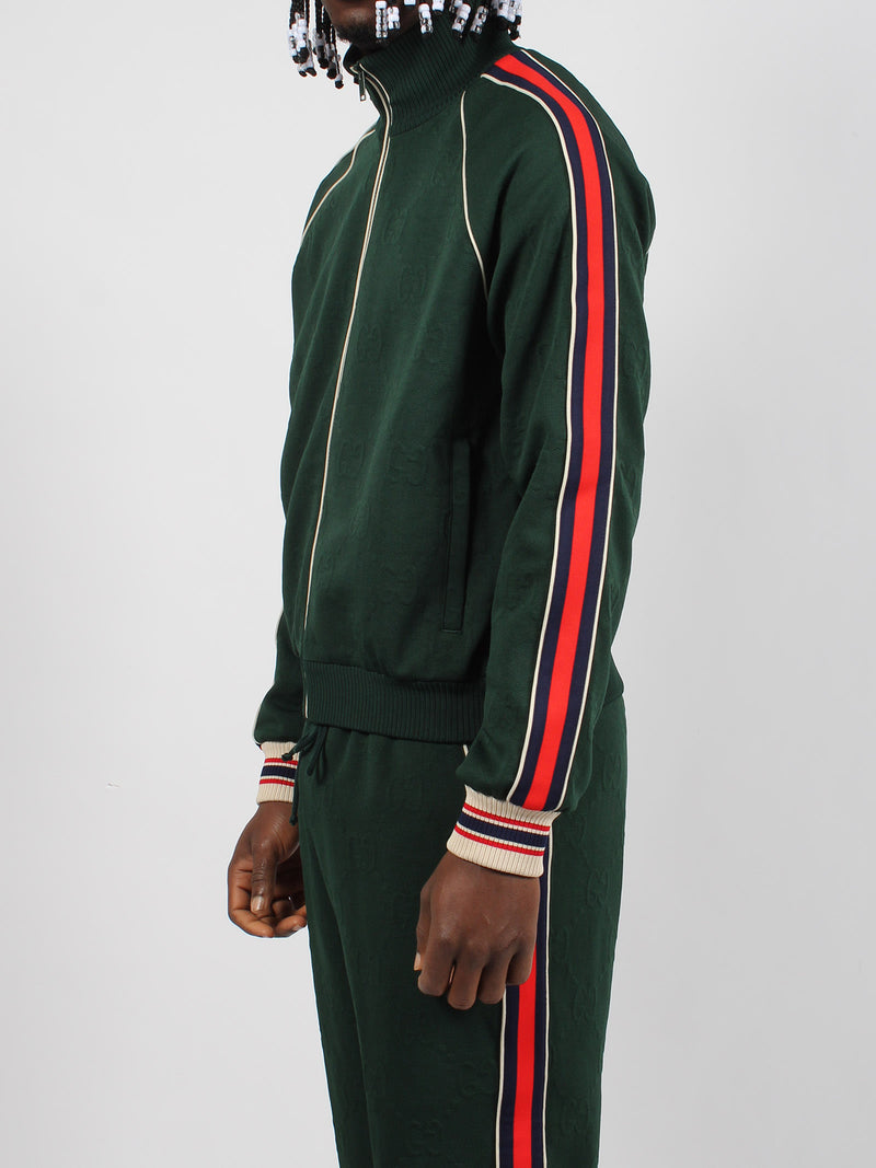 Gucci Gg Jacquard Jersey Zip Jacket - Men