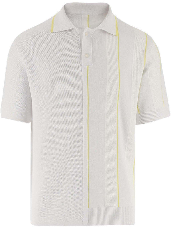 Jacquemus Contrast Knitted Polo Shirt - Men