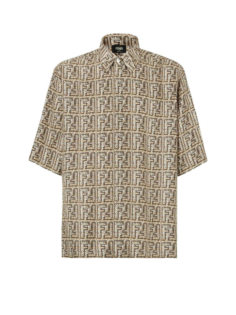 Fendi All-over Ff Motif Short-sleeved Shirt - Men