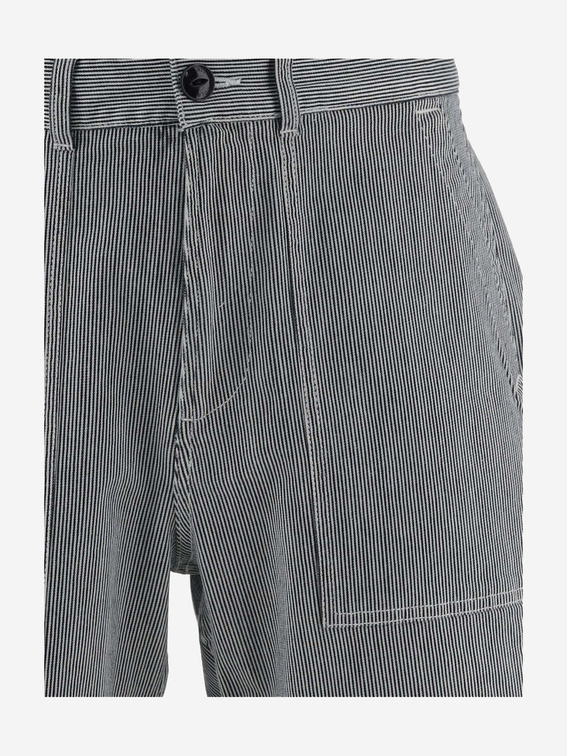 Woolrich Stretch Cotton Short Pants With Striped Pattern - Men