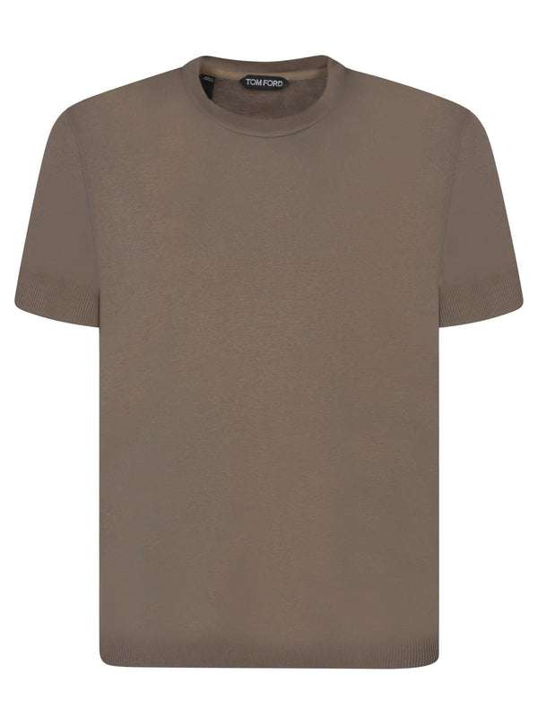 Tom Ford Ribbed Military Green T-shirt - Men - Piano Luigi