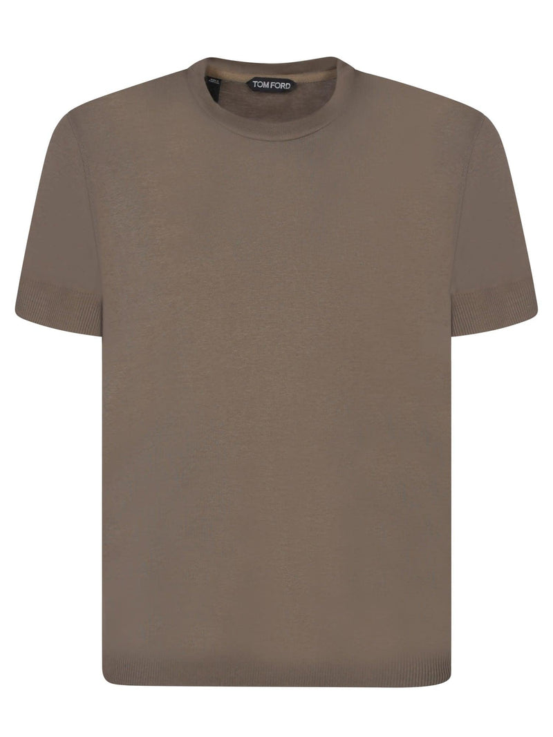 Tom Ford Ribbed Military Green T-shirt - Men - Piano Luigi