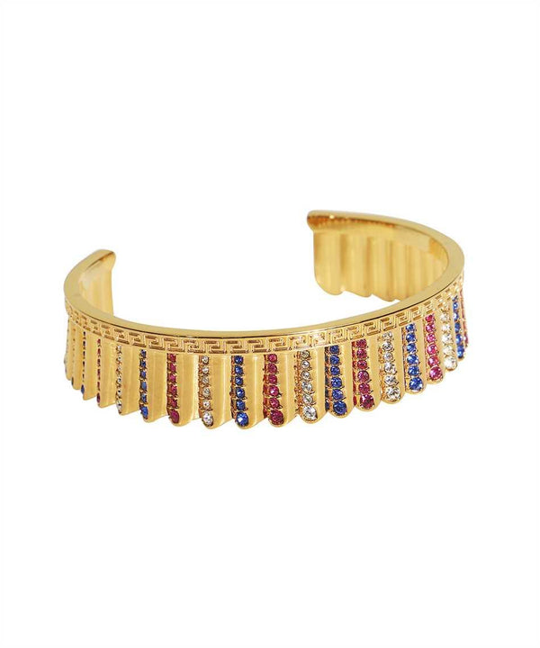 Versace Embellished Gold-tone Metal Bracelet - Women - Piano Luigi