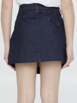 Bottega Veneta Pleated Denim Skirt - Women