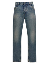 Balmain Logo Embroidery Denim Jeans - Men