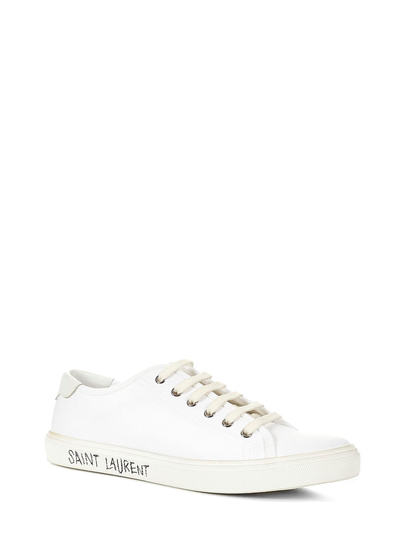 Saint Laurent White Canvas Malib Sneakers - Men