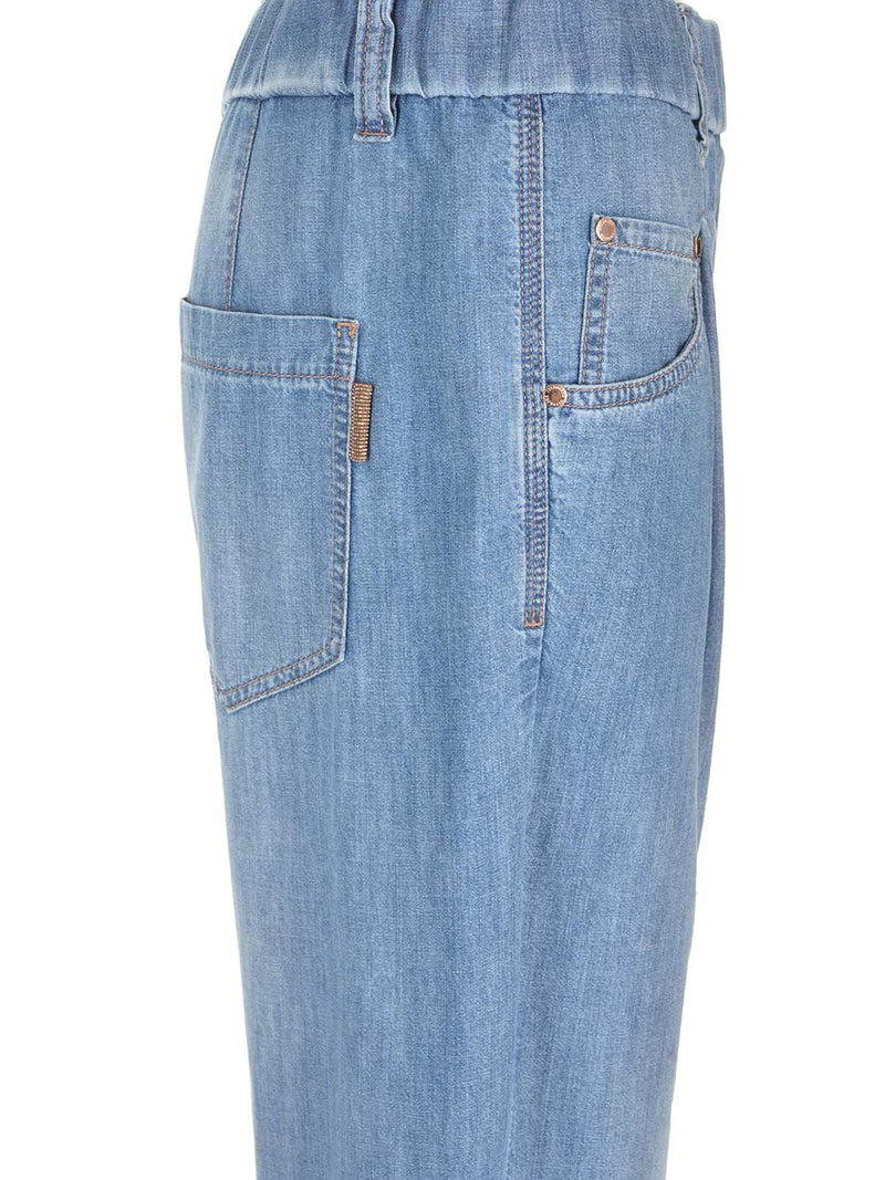 Brunello Cucinelli Baggy Jeans With Pleats - Women