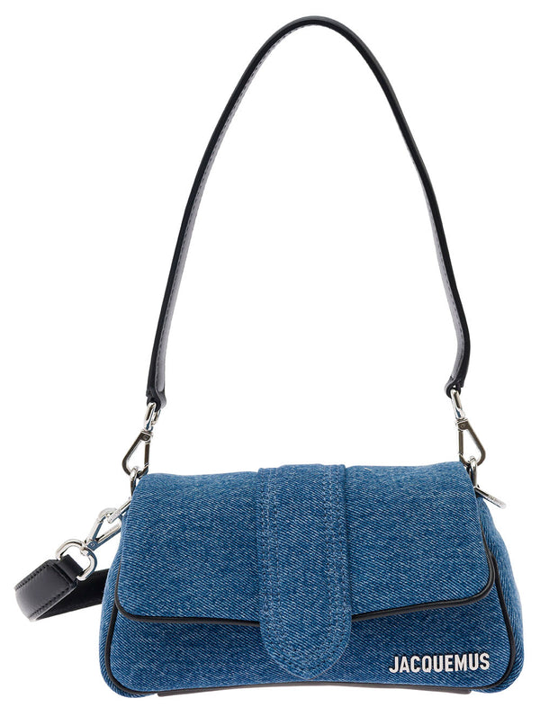 Jacquemus le Petit Bambimou Blue Shoulder Bag With Logo Detail In Denim Woman - Women