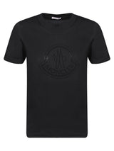 Moncler Logo Print T-shirt Black - Women