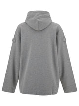 Givenchy Grey Hoodie With Logo And Studs In Cotton Man - Men