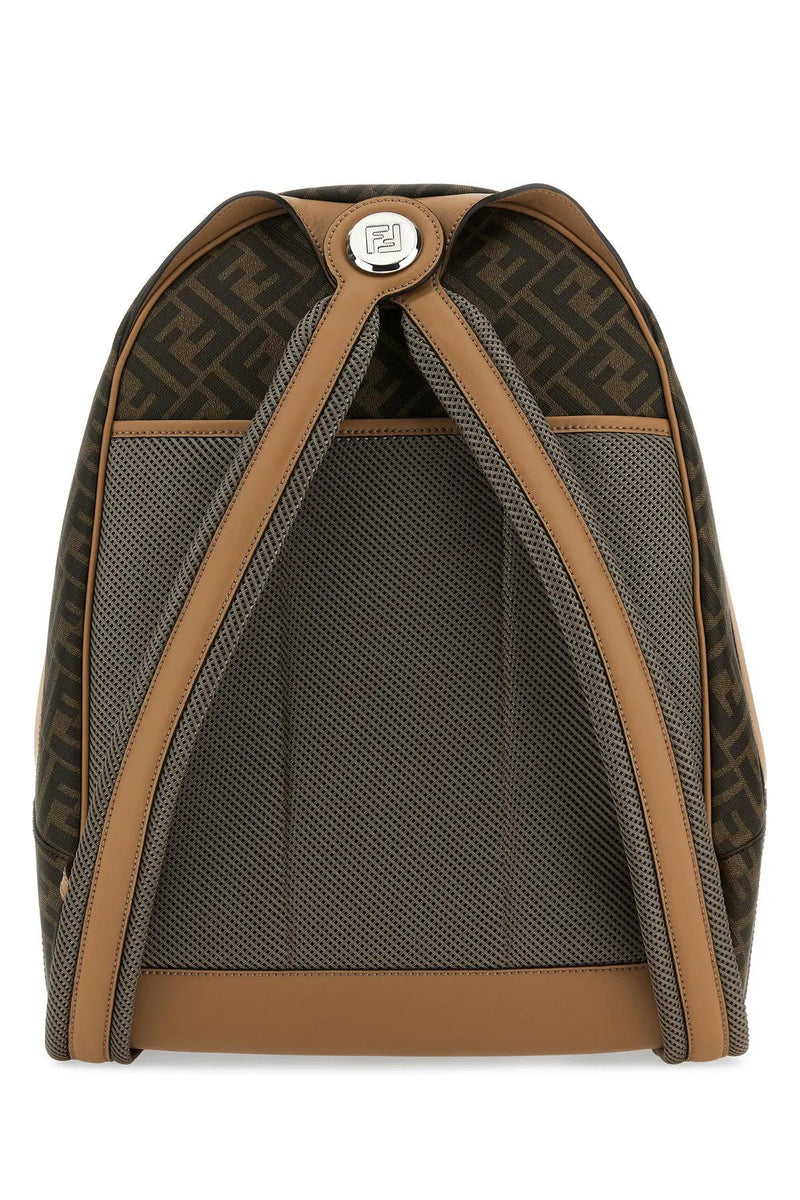 Fendi Multicolor Canvas And Leather Chiodo Diagonal Backpack - Men