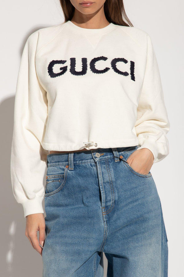 Gucci Logo Embroidered Crewneck Sweatshirt - Women