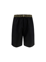 Versace Greca Printed Waistband Swim Shorts - Men