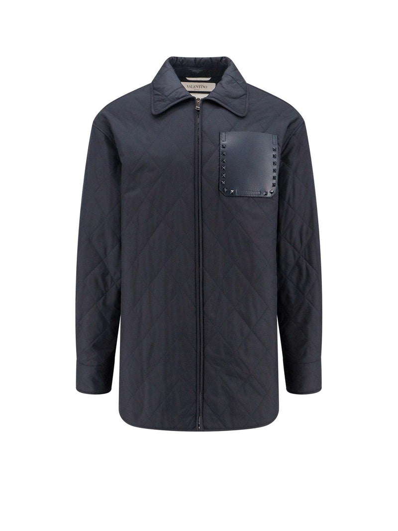 Valentino Stud Detailed Zip-up Jacket - Men