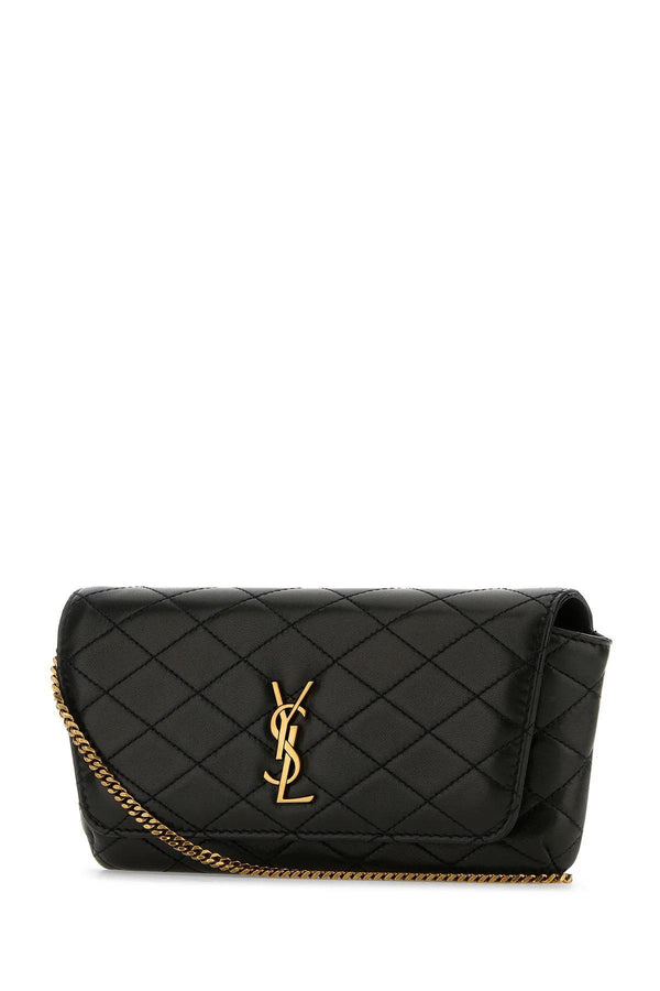 Saint Laurent Black Nappa Leather Gaby Phone Case - Women - Piano Luigi