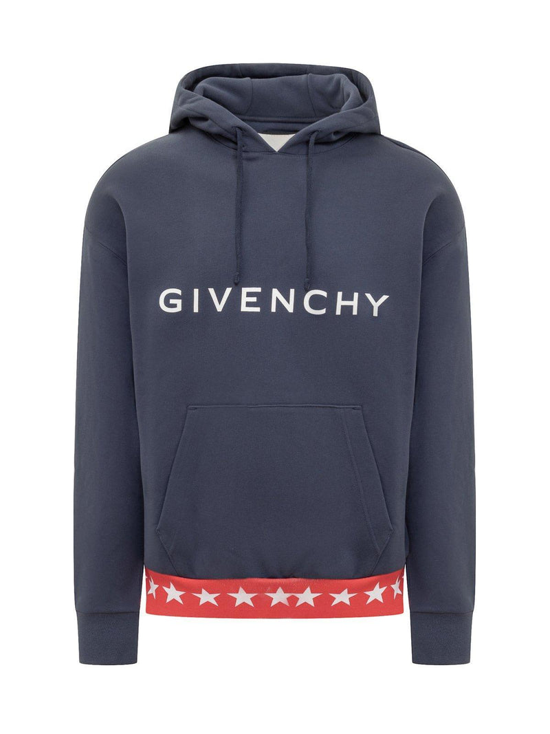 Givenchy Logo Printed Drawstring Hoodie - Men - Piano Luigi