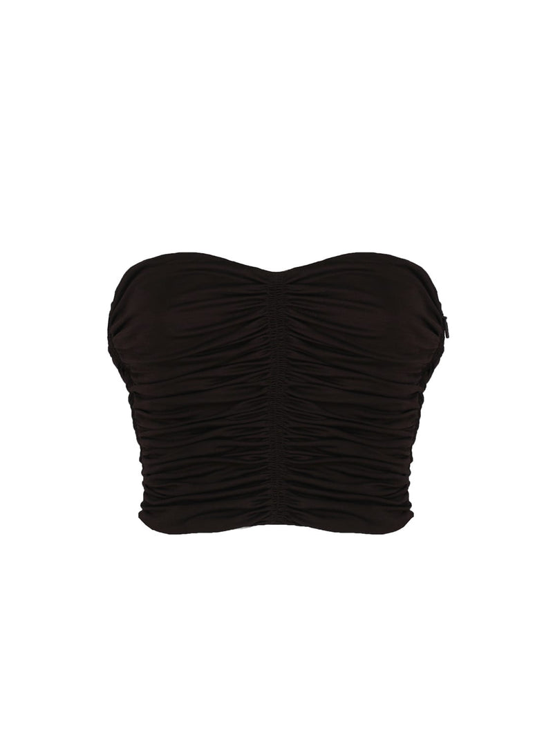 Saint Laurent Draped Crop Top - Women