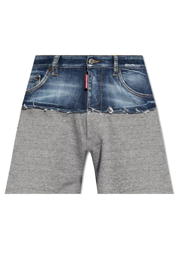 Dsquared2 Shorts In Contrasting Fabrics - Men