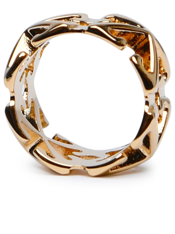 Off-White multi Arrow Gold Brass Ring - Women