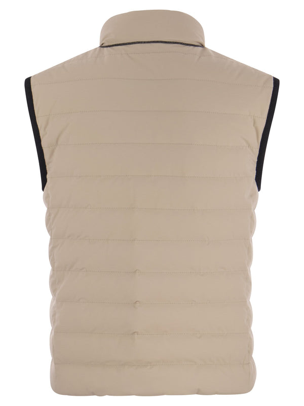 Brunello Cucinelli Sleeveless Down Jacket In Membraned Nylon - Women
