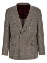 Brunello Cucinelli Check Double-breasted Blazer - Men - Piano Luigi