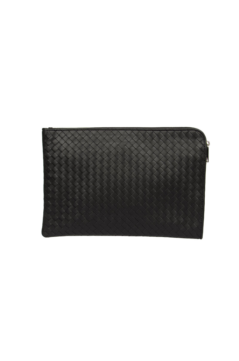 Bottega Veneta Zip Front Detail Weaved Clutch - Men