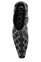 Gucci Gg Crystals-embellished Pointed-toe Ankle Boots - Women