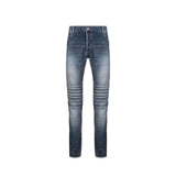 Balmain Ribbed Slim-fit Denim Jeans - Men - Piano Luigi