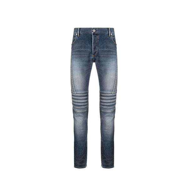 Balmain Ribbed Slim-fit Denim Jeans - Men - Piano Luigi