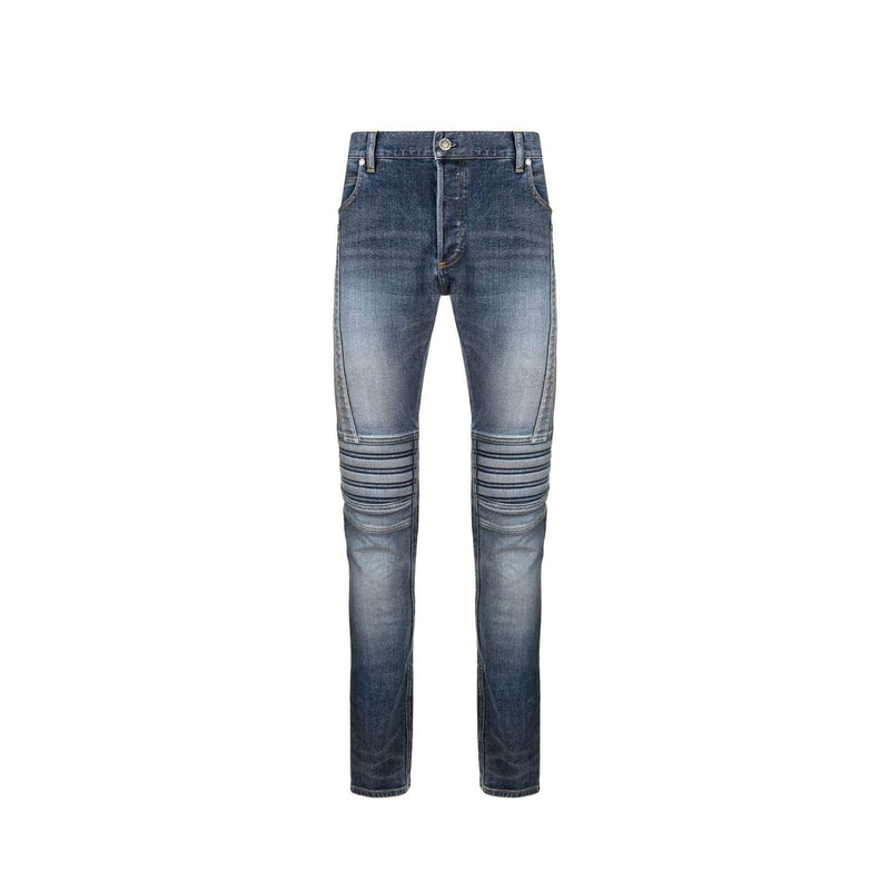 Balmain Ribbed Slim-fit Denim Jeans - Men - Piano Luigi