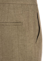 Brunello Cucinelli Relaxed Sartorial Trousers In Sparkling Washed Linen Twill - Women